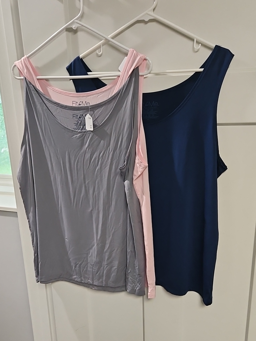 Fruit of the Loom Women’s Tank Tops - Gray, Pink & Navy